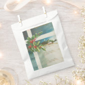 Kerstscène Holly Snow Winter Bedankzakje (Geknipt)