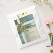 Kerstscène Holly Snow Winter Bedankzakje (Gezegeld)