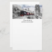  kerstscène in de winter briefpapier (Voorkant / Achterkant)