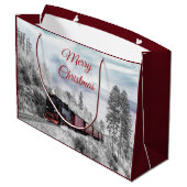  kerstscène in de winter groot cadeauzakje (Achterkant Gekanteld)