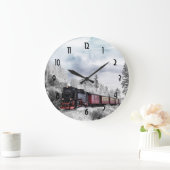  kerstscène in de winter grote klok (Huis)