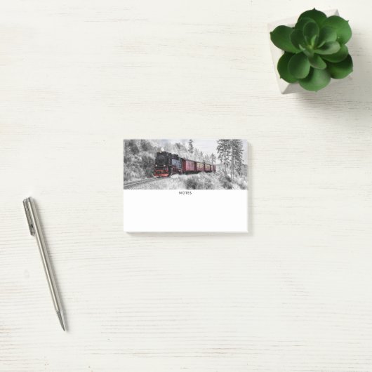 kerstscène in de winter post-it® notes (Kantoor)