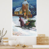 kerstscène poster (Keuken)