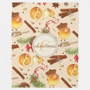  kerstscènes fleece deken