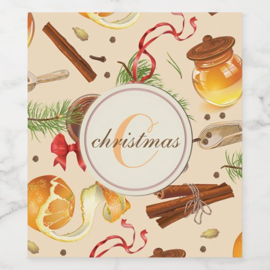  kerstscènes wijn etiket (Enkel label)