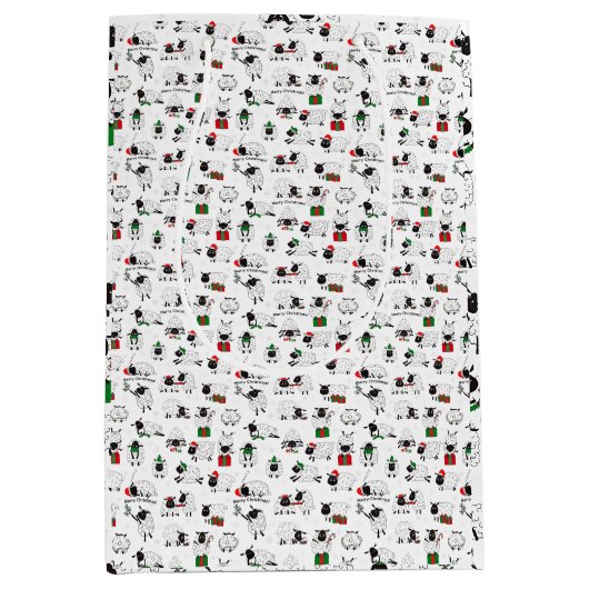 kerstschaap medium cadeauzakje (Voorkant)