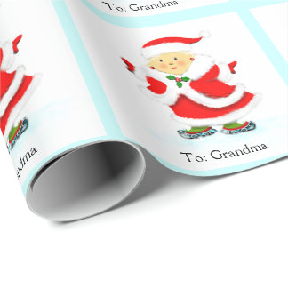 Kerstschaatsen Cadeaupapier
