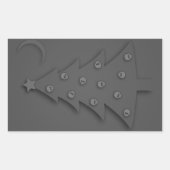 kerstschaduwboom rechthoekige sticker (Voorkant)