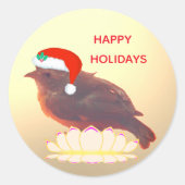 Kerstschatje Ronde Sticker (Voorkant)