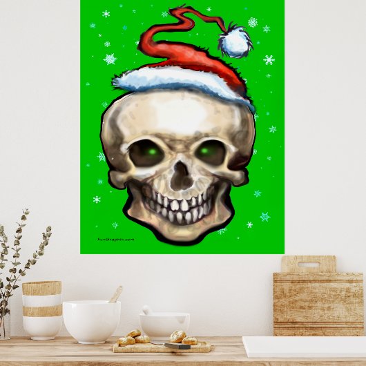 kerstschedel poster (Keuken)