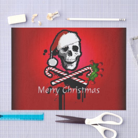 kerstschedel tissuepapier (Craft)