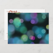 Kerstschemerpatroon in Midnight Blue Briefkaart (Voorkant / Achterkant)