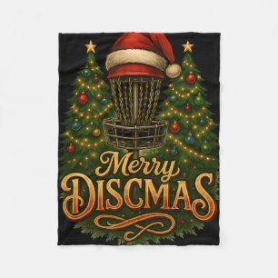 KerstschijfGolf Prettig Kerstfeest Fleece Deken