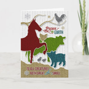 Kerstschildboek voor hobbydieren feestdagen kaart