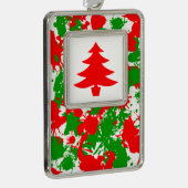 kerstschilder verzilverd kader ornament (Rechts)