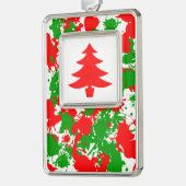 kerstschilder verzilverd kader ornament (Links)