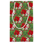 Kerstschilderafdrukken met kersttasje klein cadeauzakje (Achterkant)