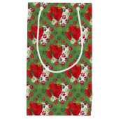 Kerstschilderafdrukken met kersttasje klein cadeauzakje (Voorkant)