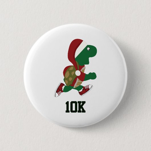 Kerstschildpad 10K Ronde Button 5,7 Cm (Voorkant)