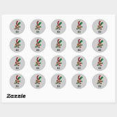 Kerstschildpad 13.1 ronde sticker (Vel)