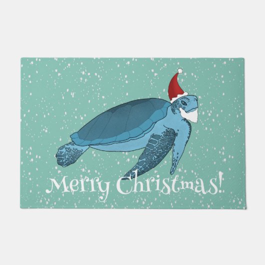 Kerstschildpad Deurmat (Voorkant)