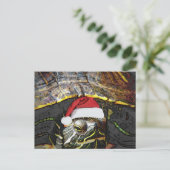 kerstschildpad feestdagenkaart (Staand voorkant)