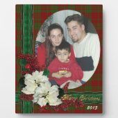 Kerstschildpad fotoplaque plaid fotoplaat (Voorkant)