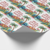 Kerstschildpad in het paradijs cadeaupapier (Hoek)