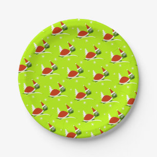 Kerstschildpad Kerst Papieren Feestborden Bordje