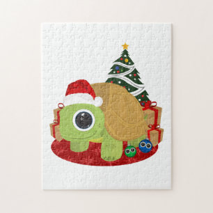 kerstschildpad legpuzzel