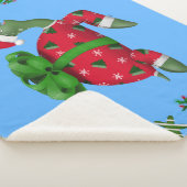 kerstschildpad sherpa deken (3/4)