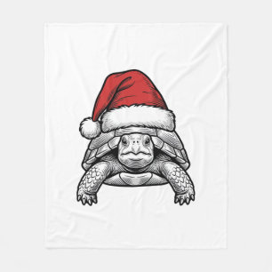 Kerstschildpad Sinterklaashoed Vintage Gravure Ont Fleece Deken