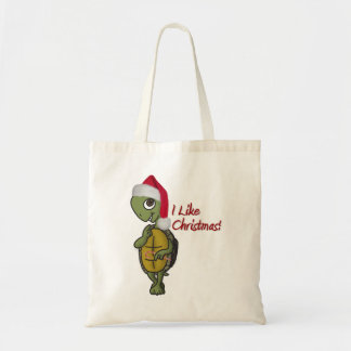 kerstschildpad tote bag