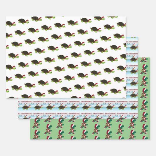kerstschildpadden inpakpapier vel (Set)