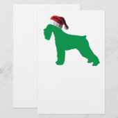 Kerstschnauzer Briefpapier (Voorkant / Achterkant)