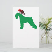 Kerstschnauzer Briefpapier (Staand voorkant)