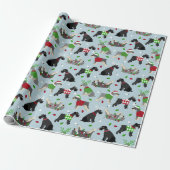 Kerstschnauzer Cadeaupapier (Uitgerold)