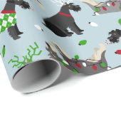 Kerstschnauzer Cadeaupapier (Rol Hoek)