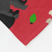 Kerstschnauzer Fleece Blanket (Hoek)