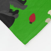Kerstschnauzer Fleece Blanket Deken (Hoek)