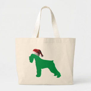 Kerstschnauzer Grote Tote Bag