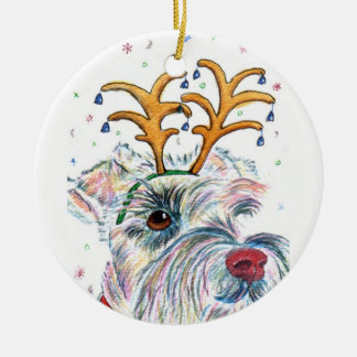 Kerstschnauzer Keramisch Ornament