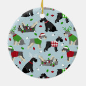 Kerstschnauzer Keramisch Ornament (Achterkant)