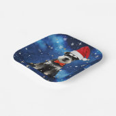 Kerstschnauzer Papieren Bordje (Gebogen)