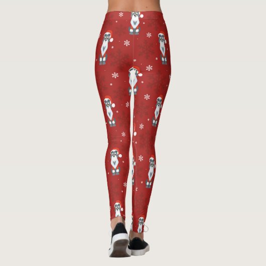 KerstSchnauzer Pattern Leggings (Achterkant)