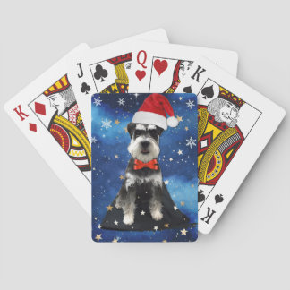 Kerstschnauzer Pokerkaarten