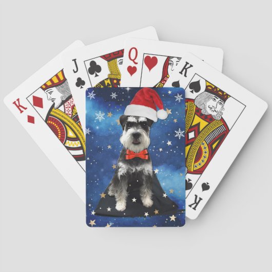 Kerstschnauzer Pokerkaarten (Achterkant)