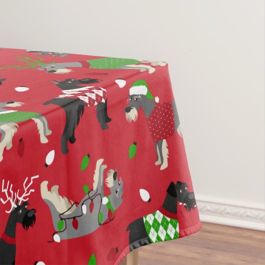 KerstSchnauzer Tablecloth Tafelkleed (Voorbeeld)