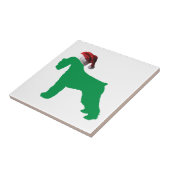 Kerstschnauzer Tegeltje (Zijkant)