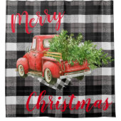 kerstschoeisel gordijn Red XMAS Truck Pset (Voorkant)